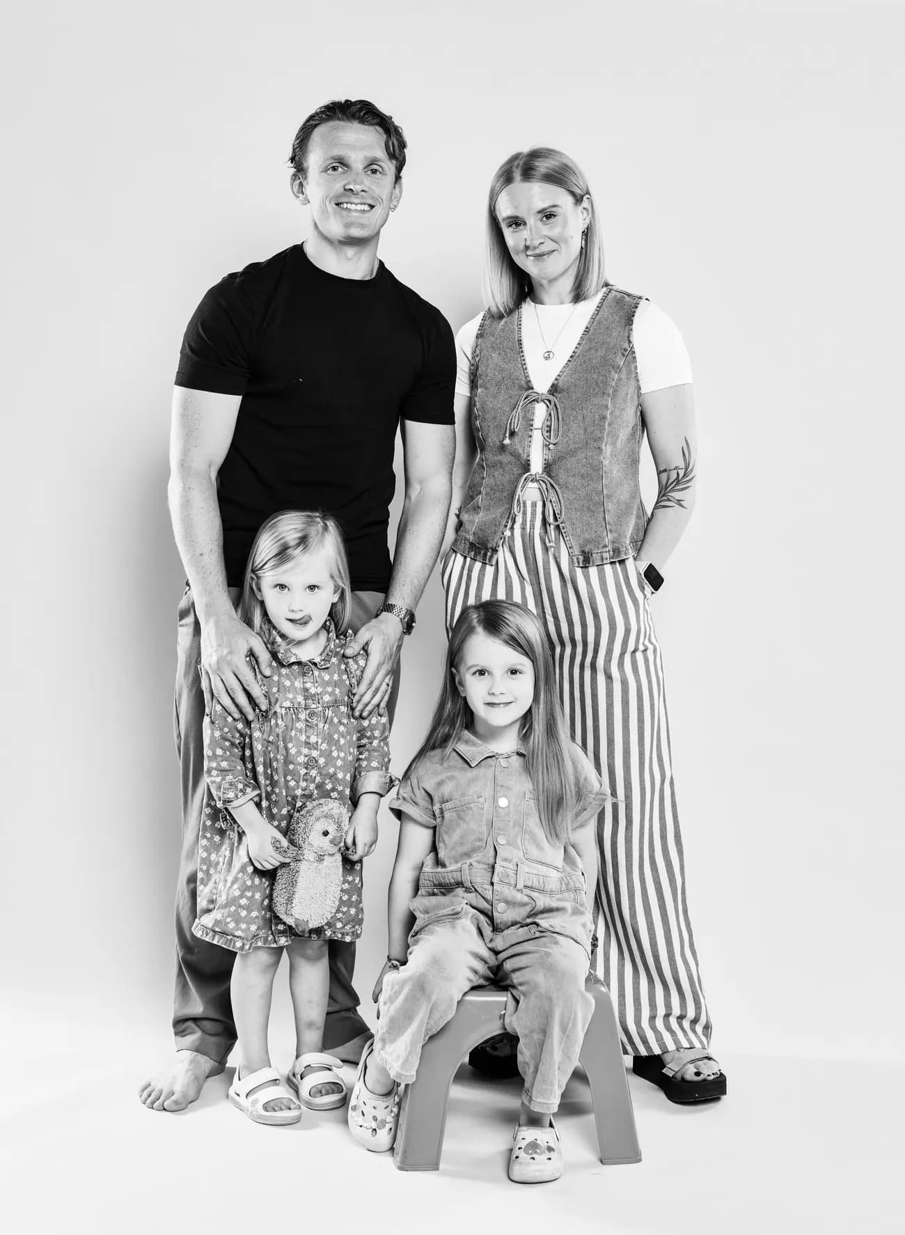 Lewis and Charlotte with their two daughters